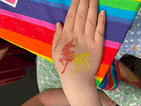 Glitter tattoo stencils