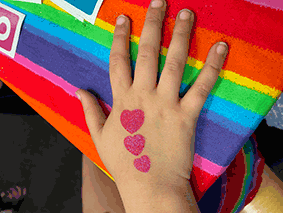 Glitter tattoo stencils