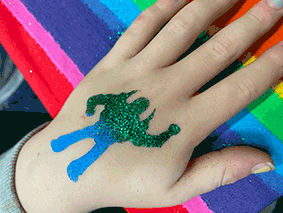 Glitter tattoo stencils