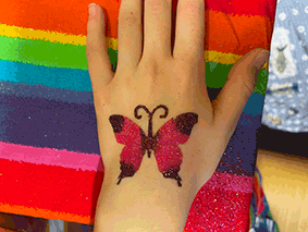 Glitter tattoo stencils